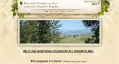 Desktop Screenshot of mountainwrangleraussies.com